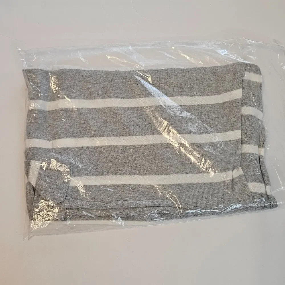 Chaser Light Gray Striped Lightweight Sweater‎ Scarf
